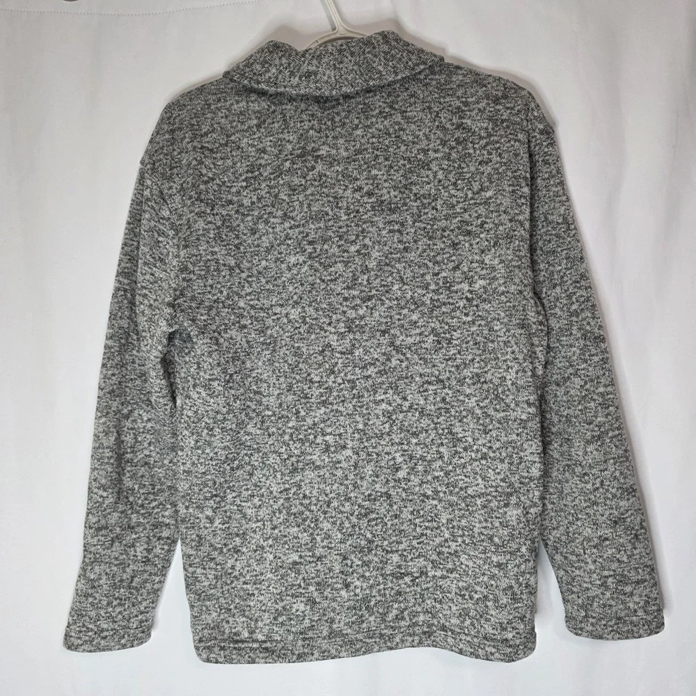 Old‎ Navy Youth XXL 18 Gray Marled Knit Pullover Sweater Button Neck